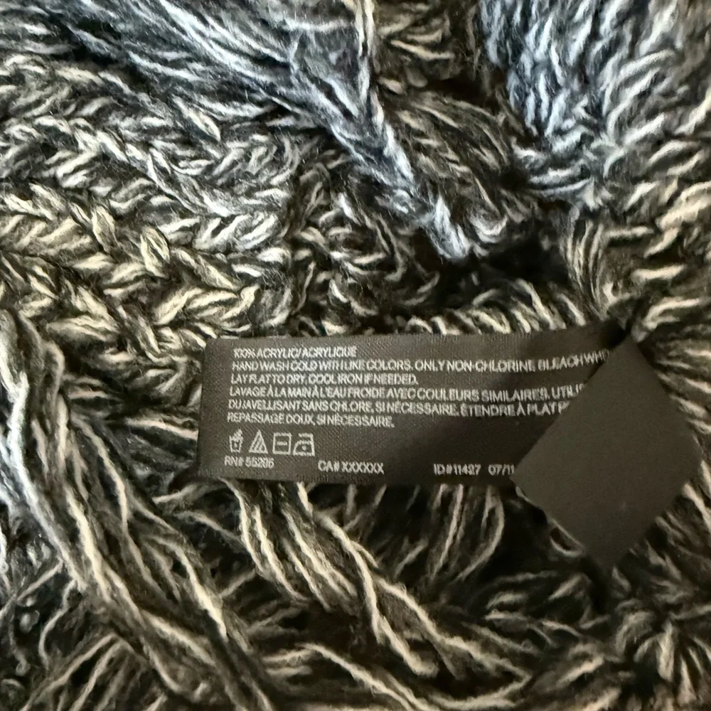 Long Grey Knit Winter Scarf